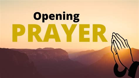 opening prayer for program pdf